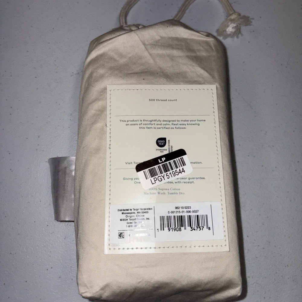 Casaluna Supima Sateen Pillowcase Set King Natural